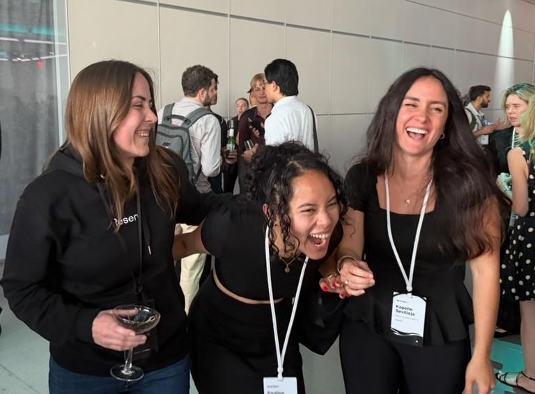 Christina, Kap, and Pauline at Vercel Ship