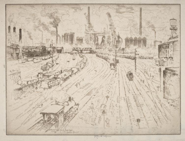 Tracks, Oberhausen by Joseph Pennell, courtesy of the National Gallery of Art