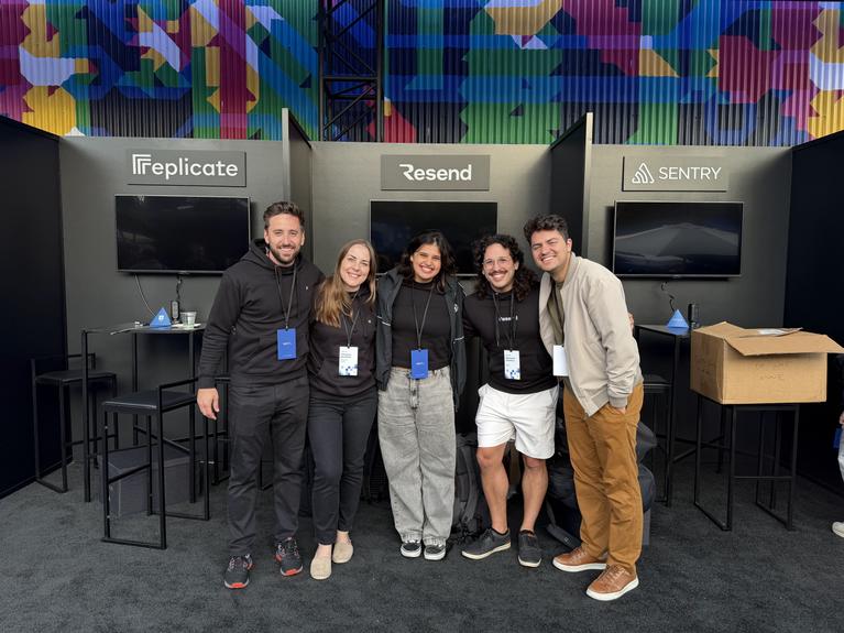 Christina and Resend coworkers at Next.js Conf