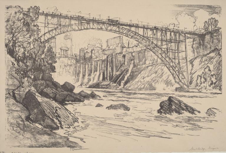The Steel Bridge by Joseph Pennell. 1910.