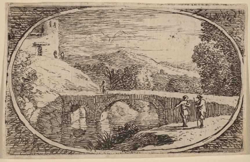 A Stone Bridge by Herman van Swanevelt. c. 1600-1655.
